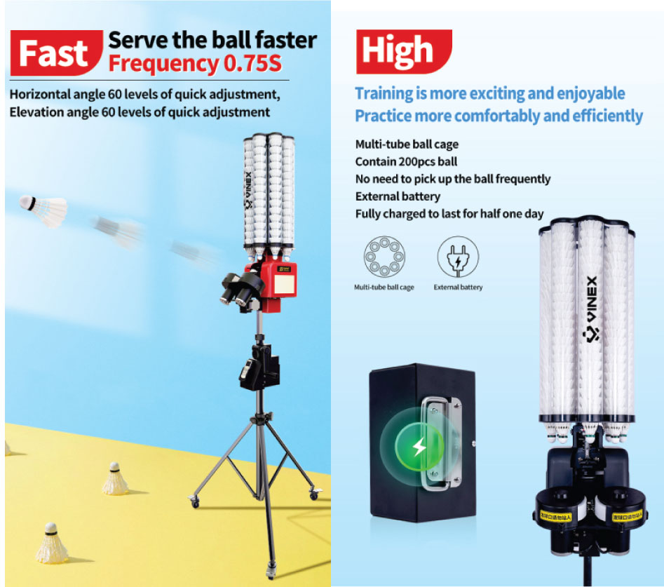 Badminton Shuttlecock Throw Machine